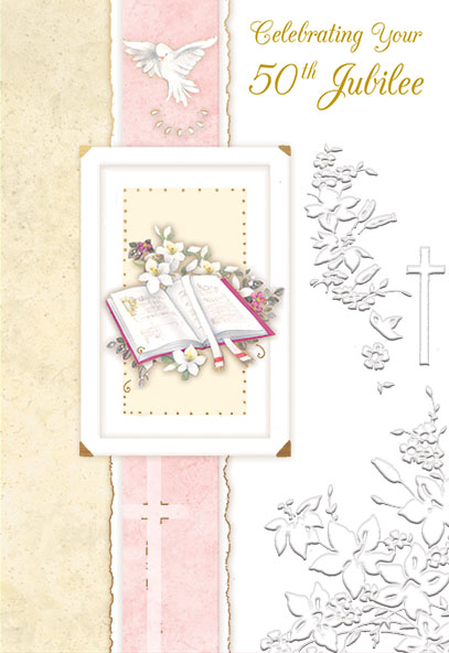 82783 jubilee golden - 4 1/2 x 6 3/4 - Gold Decoration & Embossed